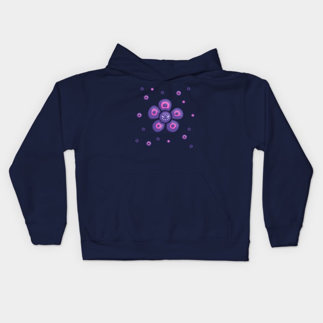 Grinning Evil Flower Kids Hoodie by Boriana Giormova